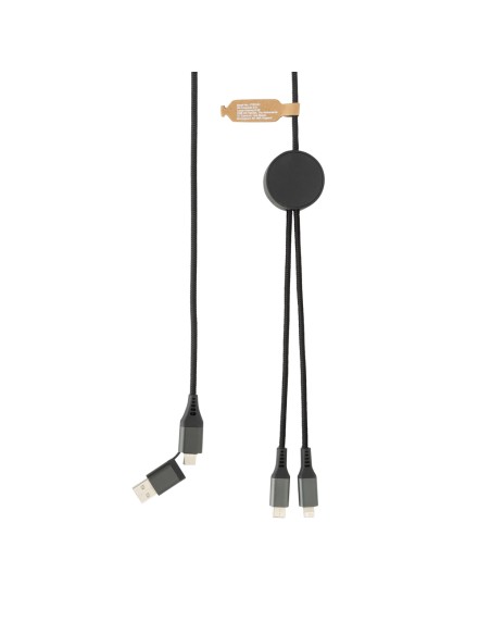 Cavo Terra riciclato da 3 metri 4 in 1 in PET RCS Cavo Terra riciclato da 3 metri 4 in 1 in PET RCS